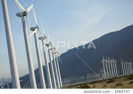 Dramatic Wind Turbine Farm 3868747