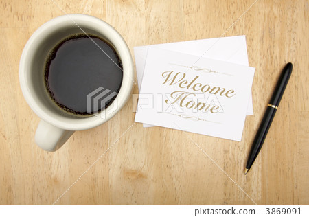 Welcome Home Note Card, Pen and Coffee Welcome Home Note Card, Pen and Coffee 3869091