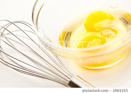 Hand Mixer with Eggs in Glass Bowl Hand Mixer with Eggs in Glass Bowl 3869165