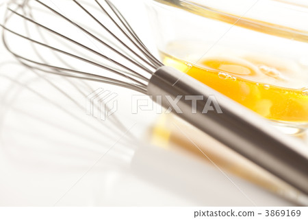 Hand Mixer with Eggs in Glass Bowl Hand Mixer with Eggs in Glass Bowl 3869169