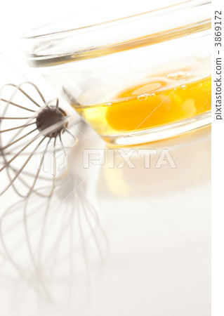 Hand Mixer with Eggs in Glass Bowl Hand Mixer with Eggs in Glass Bowl 3869172
