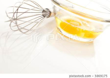 Hand Mixer with Eggs in Glass Bowl Hand Mixer with Eggs in Glass Bowl 3869175