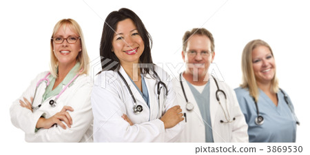 Hispanic Female Doctor and Colleagues Hispanic Female Doctor and Colleagues 3869530