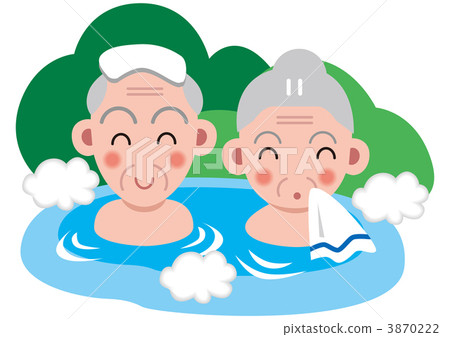 老年夫婦的溫泉之旅 3870222