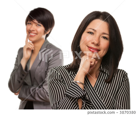 Attractive Multiethnic Mother and Daughter Portrait 3870380