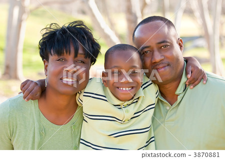 Happy African American Man, Woman and Child Happy African American Man, Woman and Child 3870881