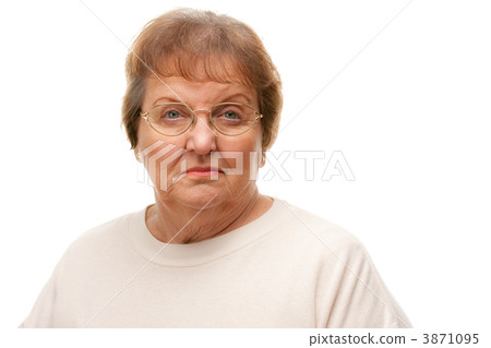 Pensive Attractive Senior Woman. Pensive Attractive Senior Woman. 3871095