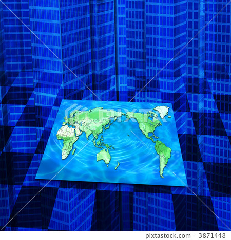 World map · White map · Border display / Urban space 3871448