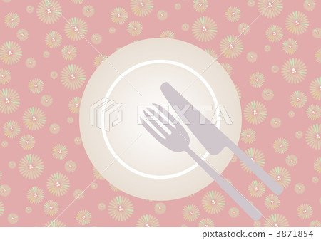 Table setting · flower pattern pink · after meal Table setting · flower pattern pink · after meal 3871854
