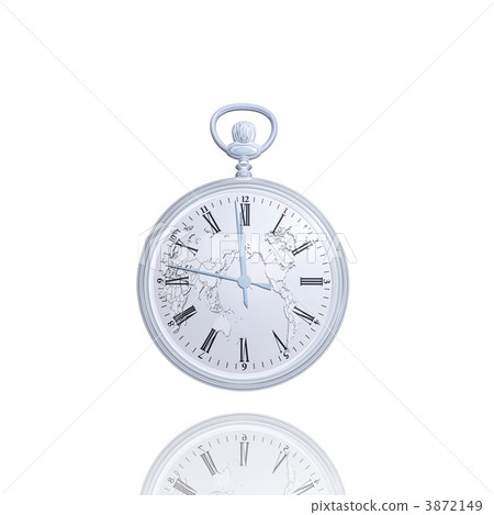 Silver World Clock / Pocket Watch 3872149
