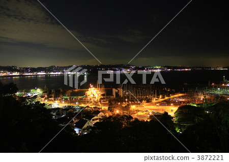 Enoshima Yacht Harbor night view 3872221