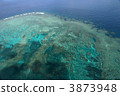 Aerial view of the coral reef of Tamagusaki Aerial view of the coral reef of Tamagusaki 3873948