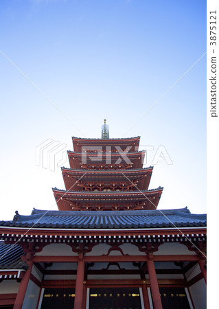 Five-storied pagoda of Senso-ji Temple 3875121