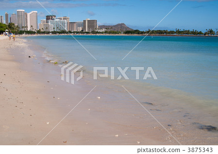 來自夏威夷阿拉莫阿納公園的威基基 來自夏威夷阿拉莫阿納公園的威基基 3875343