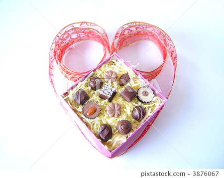Ribbon Heart and Valentine's Chocolate 3876067