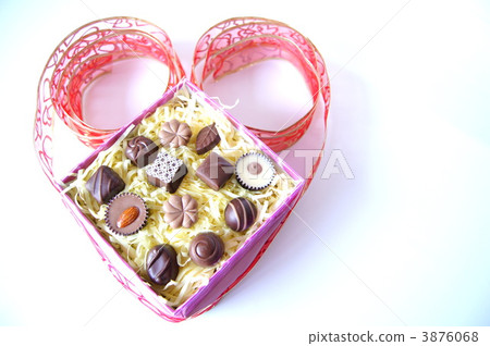 Ribbon Heart and Valentine's Chocolate 3876068