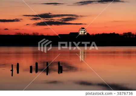 Sekkyu Castle Evening landscape 3876736