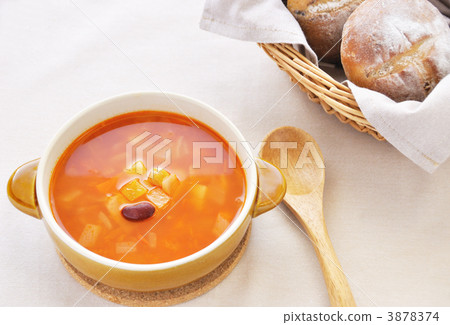 蔬菜通心粉湯 燉菜 番茄湯 3878374