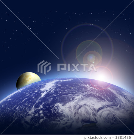 地球和月亮 3881486