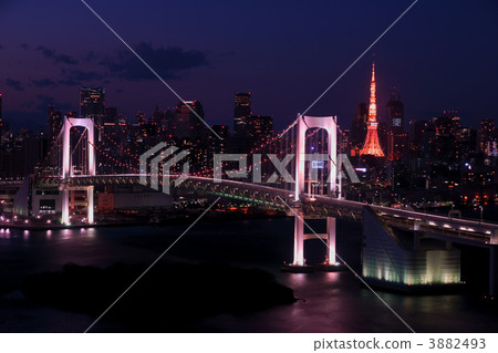 tokyo tower, rainbow bridge, minato ward 3882493