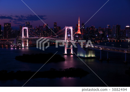 tokyo tower, rainbow bridge, minato ward 3882494