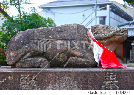 “牛”的雕像（北野天滿區/京都市上京區） 3884224