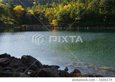 Fall twin pond in autumn 3886374