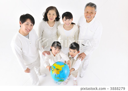 三代人 三代家庭 家族 3888279