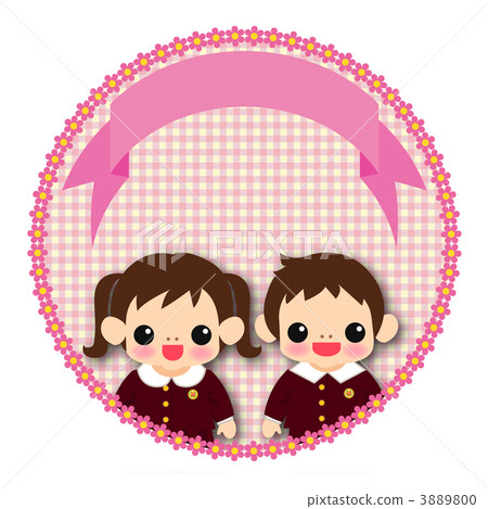 Ribbon and child - Stock Illustration [3889800] - PIXTA