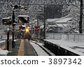 nose electric railway, snow scene, fallen snow 3897342