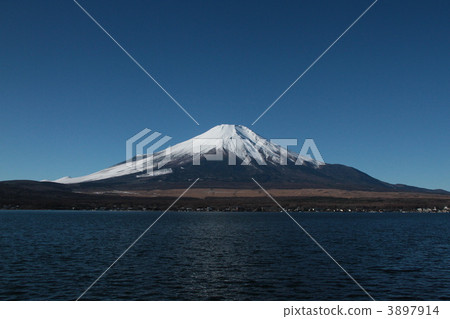 山中湖 湖泊 湖 3897914