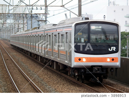 Musashino line 205 series Ichikawa Shihama station Musashino line 205 series Ichikawa Shihama station 3898913