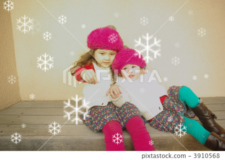 sister, sisters, knit hat 3910568
