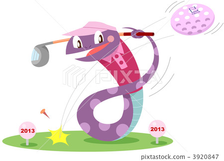 Snake golfer pink 3920847