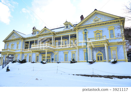 Old Hakodate ward public hall in winter 3921117