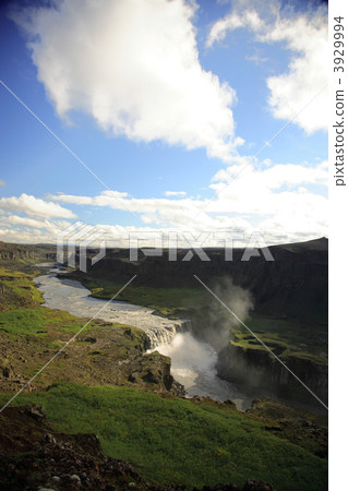 View over Dettifoss waterfall 3929994