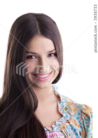 young girl with garland dance in russian costume 3938733