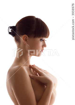 Beauty nude woman close breast Beauty nude woman close breast 3938976