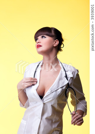 Sexy nurse pinup style with stethoscope 3939001