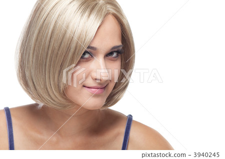 Beauty blond woman playful portrait 3940245