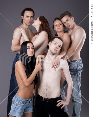 three couple of sexy young people 3940358