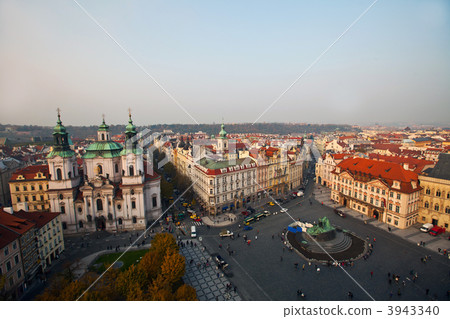 View from tower on old town square View from tower on old town square 3943340