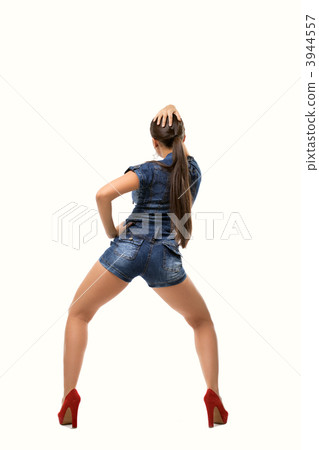 Attractive young woman dance rnb style isolated 3944557