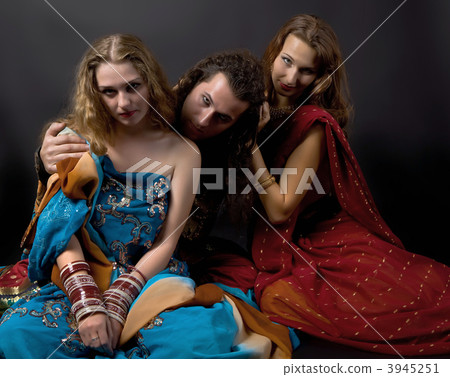 love triangle with man and two beauty women love triangle with man and two beauty women 3945251