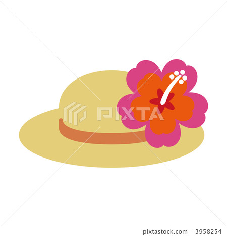 straw hat, hibiscus, cap 3958254