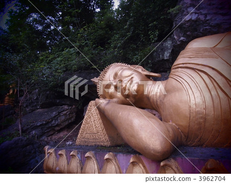 buddha statue, phou si, laos 3962704