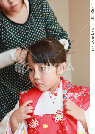 Shichigosan's hair-making scene Shichigosan's hair-making scene 3968682