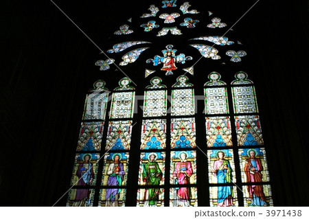 St. Glass of St. Vitus Cathedral Czech Republic St. Glass of St. Vitus Cathedral Czech Republic 3971438