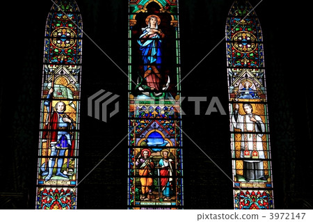 Stained glass of church in Hanoi Stained glass of church in Hanoi 3972147