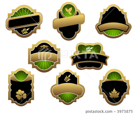 Set of vintage labels 3973875